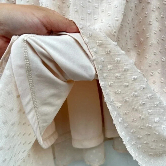 Torrid Pink Lily Ivory Swiss Dot Surplice Babydoll V Neck size 3 feminine boho - Picture 15 of 15